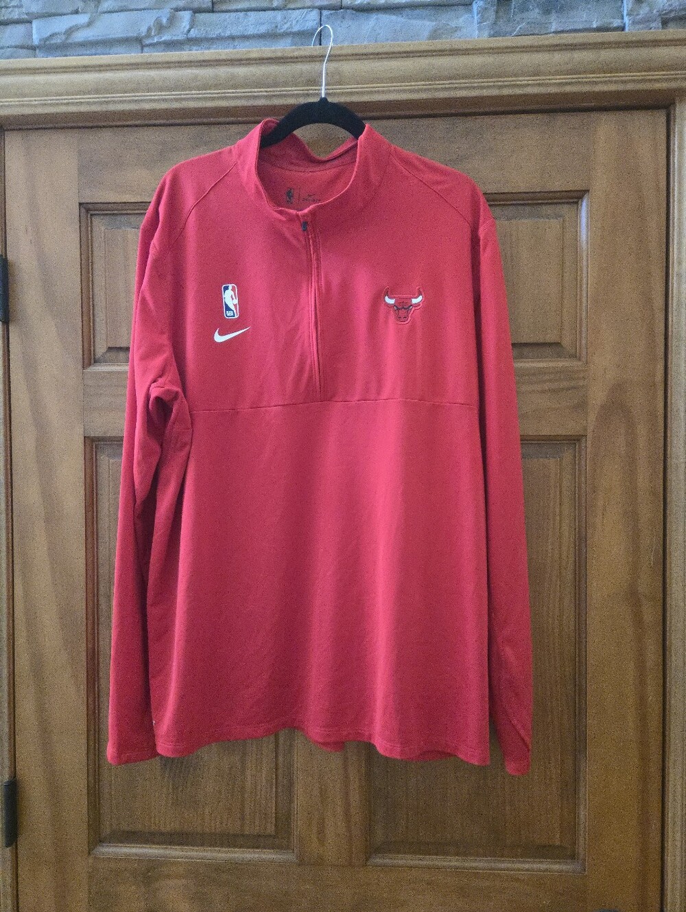 Men's Nike Red Chicago Bulls Half-Zip Pullover XXL